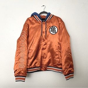 XL Dragon Ball Z Goku Satin Coaches Jacket